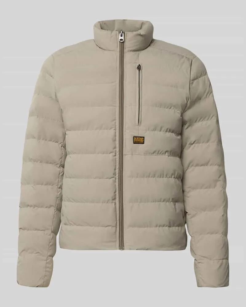 G-STAR RAW Regular Fit Steppjacke mit Logo-Patch Modell 'Foundation Sand
