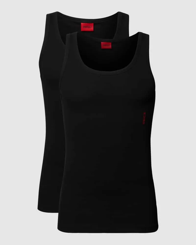 HUGO BOSS Tanktop mit Label-Print im 2er-Pack 