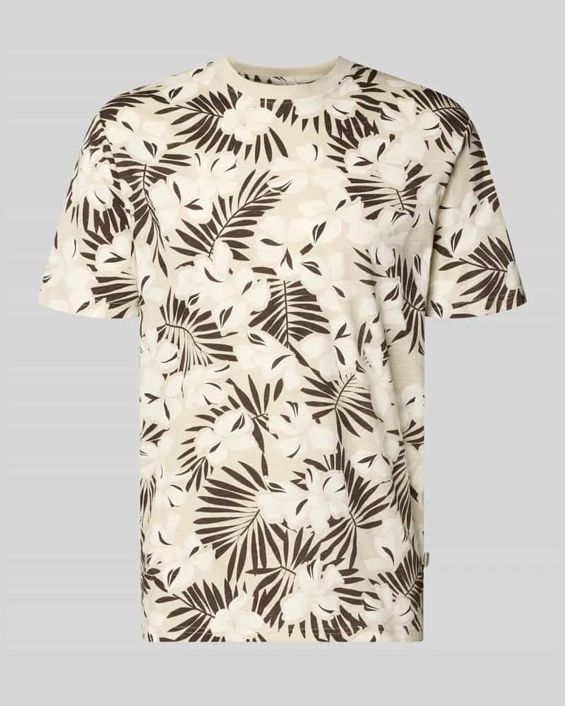 Only & Sons Regular Fit T-Shirt aus reiner Baumwolle Modell 'PERRY Dunkelbraun