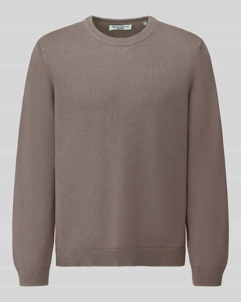 Marc O'Polo Regular Fit Pullover aus reiner Baumwolle Taupe