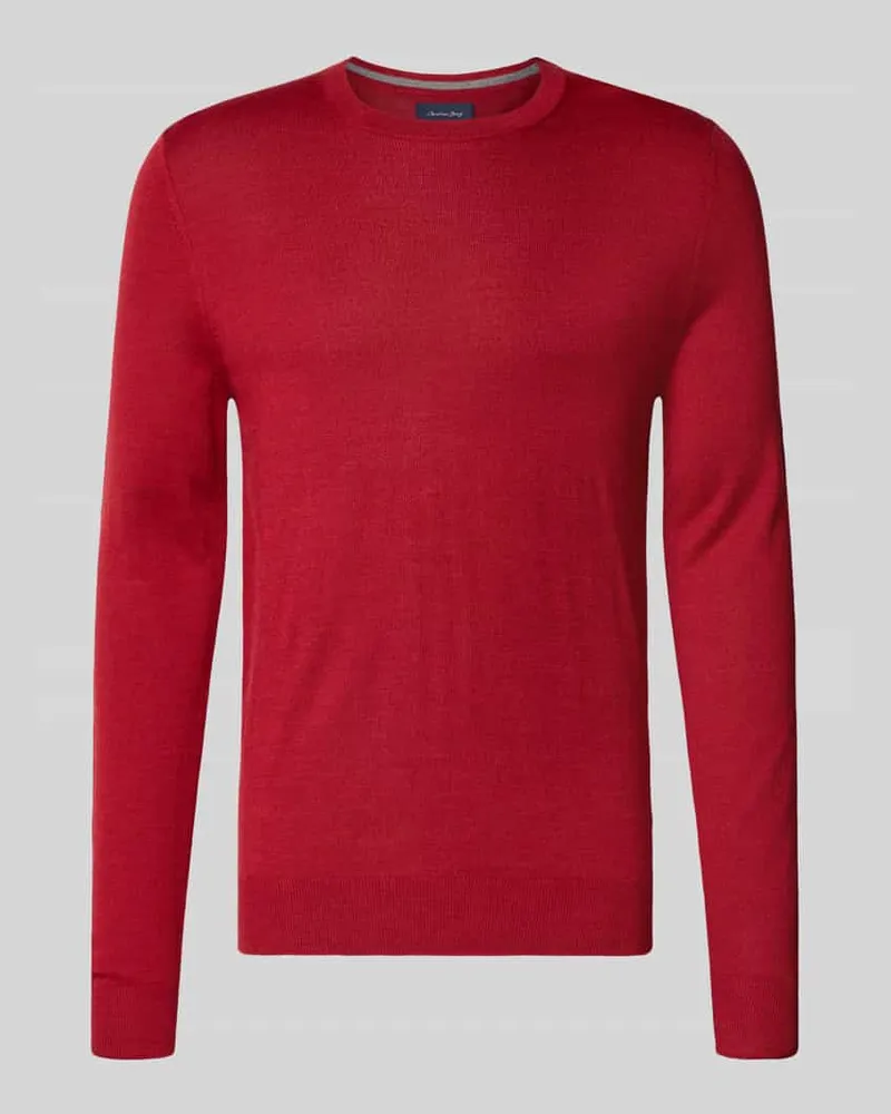 Christian Berg Regular Fit Longsleeve aus Merino-Mix Rot