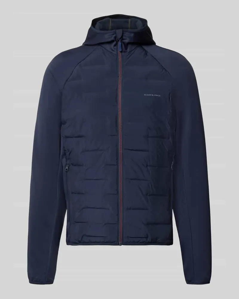 Jack & Jones Hybrid Jacke mit Kapuze Modell 'PERFECT Dunkelblau