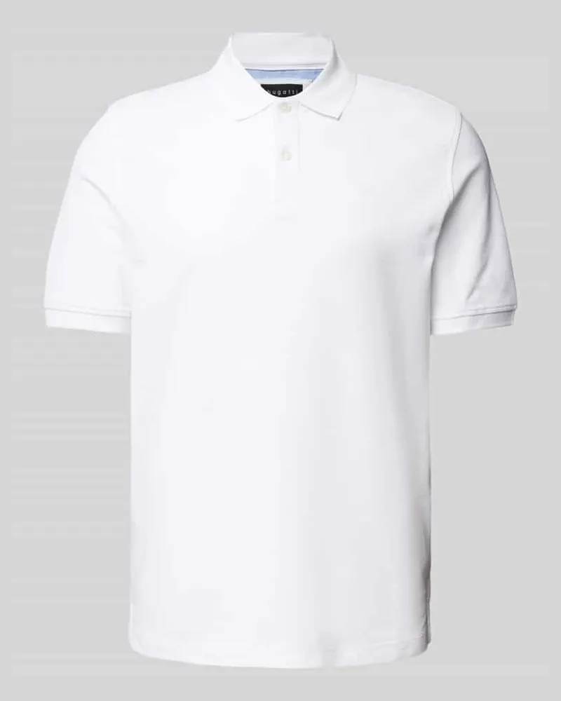Bugatti Poloshirt in unifarbenem Design 
