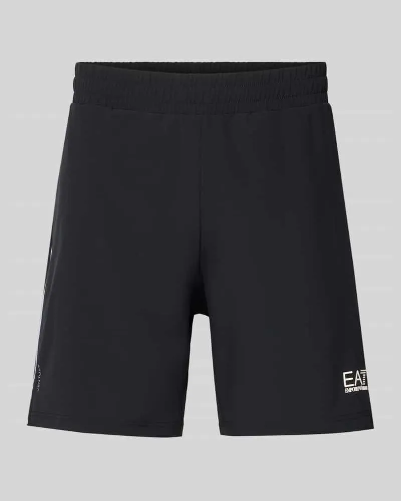 EA7 Shorts mit elastischem Bund und Logo Black
