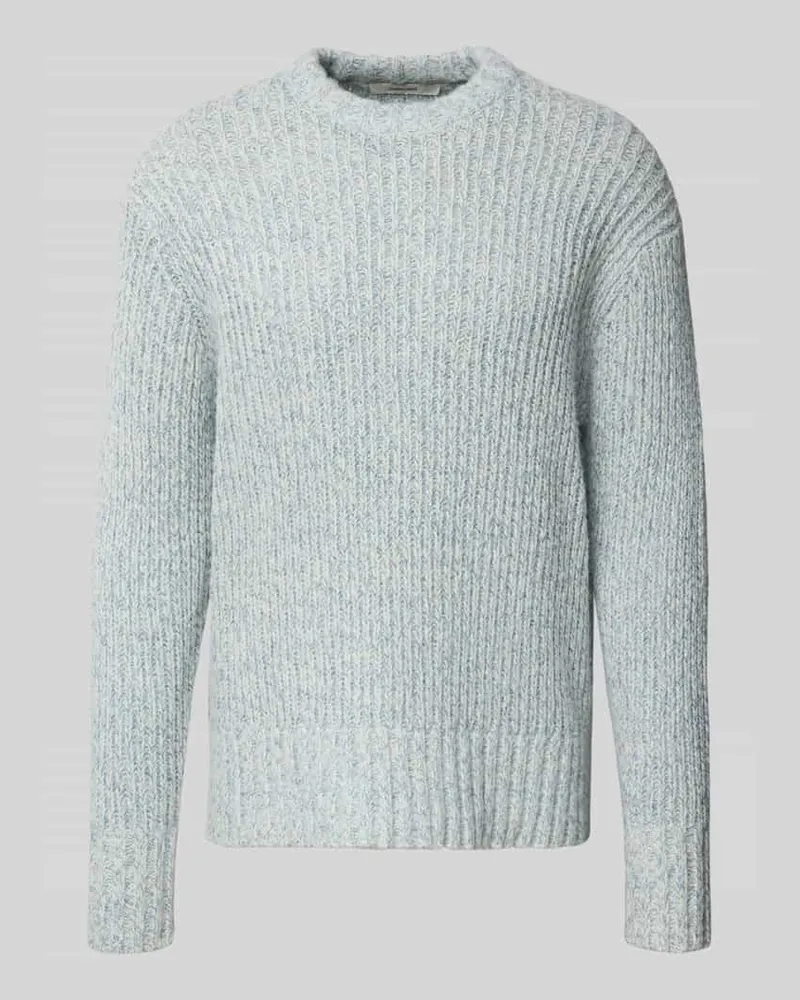 Selected Homme Relaxed Fit Wollpullover mit überschnittenen Schultern Modell 'CHICAGO Hellblau