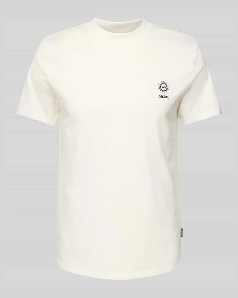 Blend T-Shirt mit Motiv- und Statement-Stitching Modell 'JANUS 