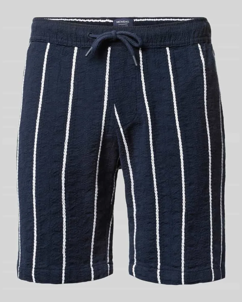 McNeal Shorts mit elastischem Bund und Tunnelzug Dunkelblau