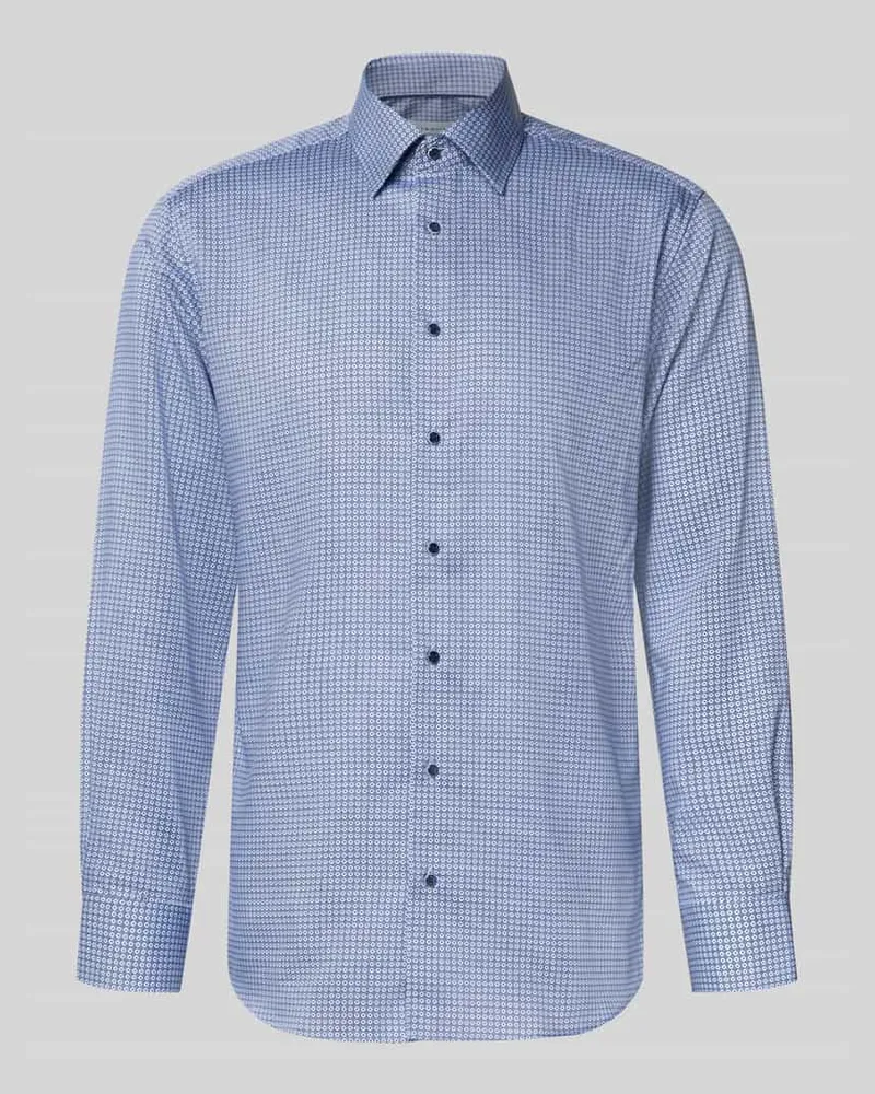 Eterna Regular Fit Freizeithemd mit Kentkragen Bleu