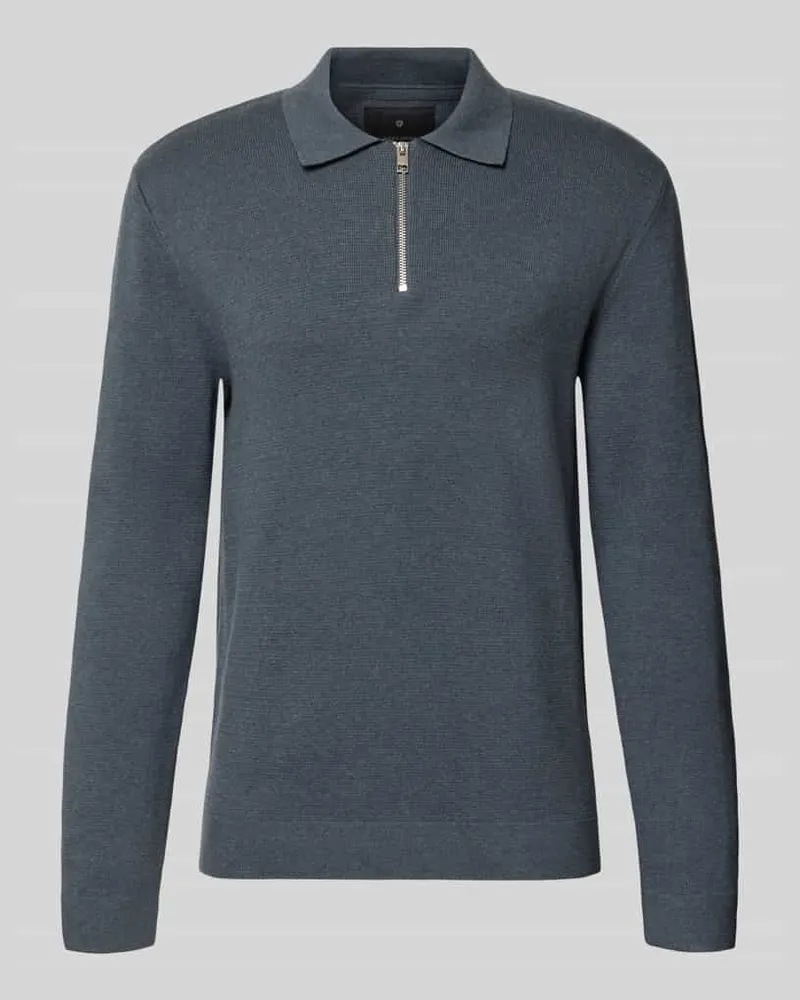 Jack & Jones Regular Fit Strickpullover aus reiner Baumwolle Modell 'LAMILANO Petrol