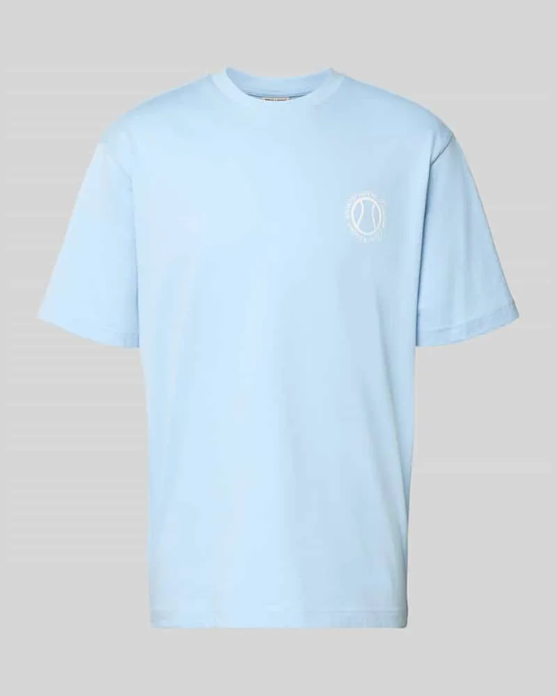 Only & Sons Regular Fit T-Shirt aus reiner Baumwolle Hellblau