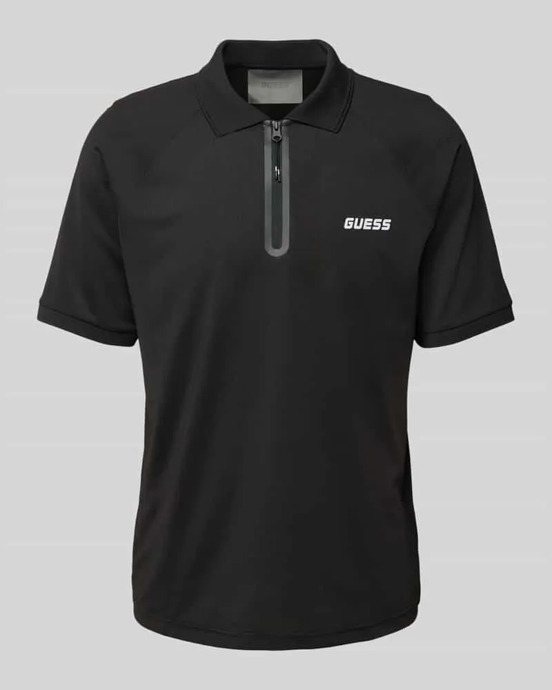 Guess Regular Fit Poloshirt mit Reißverschluss Modell 'JAISS 