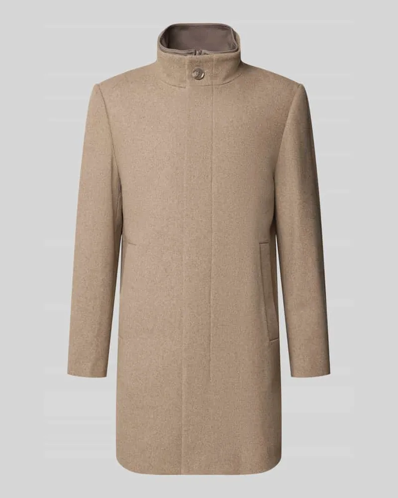 Strellson Regular Fit Mantel aus Woll-Mix Modell 'FINLAN Sand
