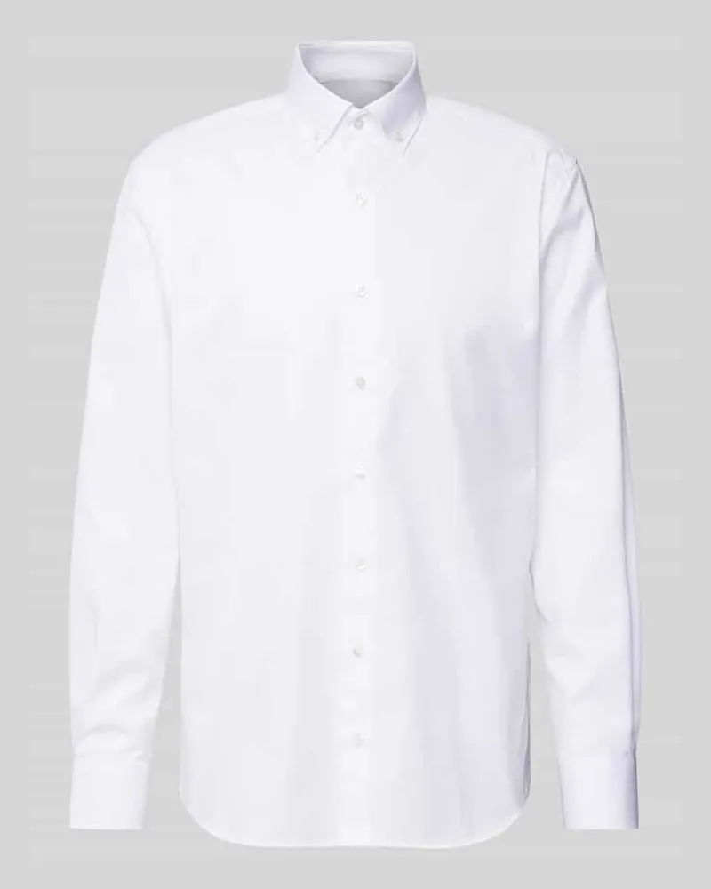 Eterna Regular Fit Businesshemd aus Uni Solid Weiss
