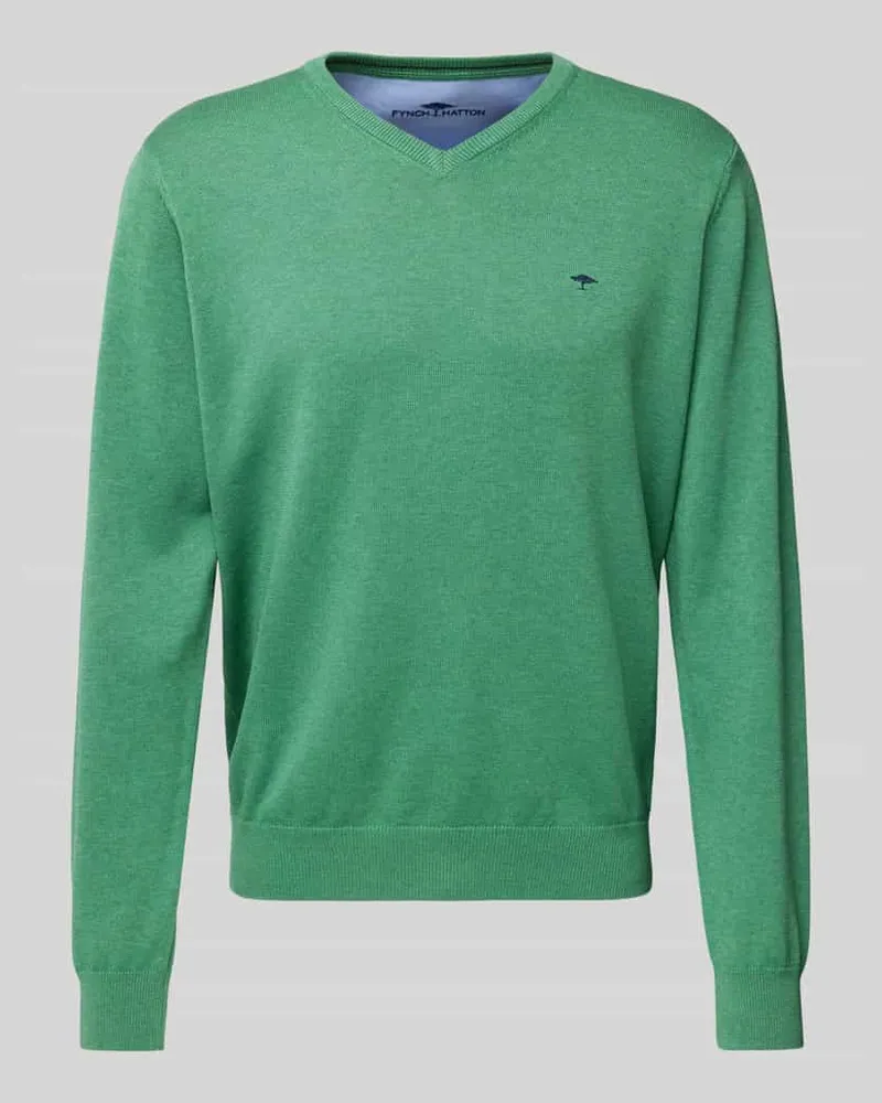 Fynch-Hatton Strickpullover mit Logo-Stitching 