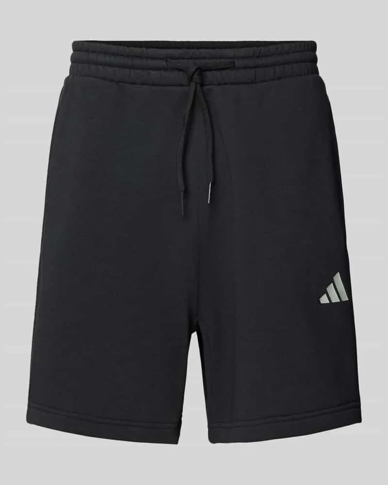 adidas Sweatshorts mit Viskose-Anteil und Label-Print 