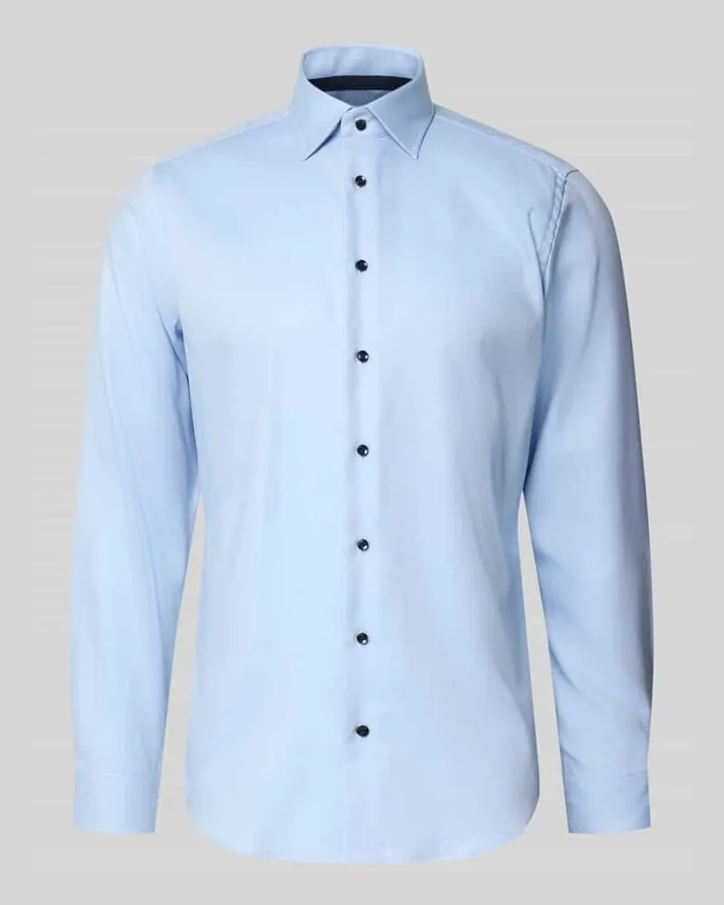 Christian Berg Regular Fit Business-Hemd mit Kentkragen Bleu