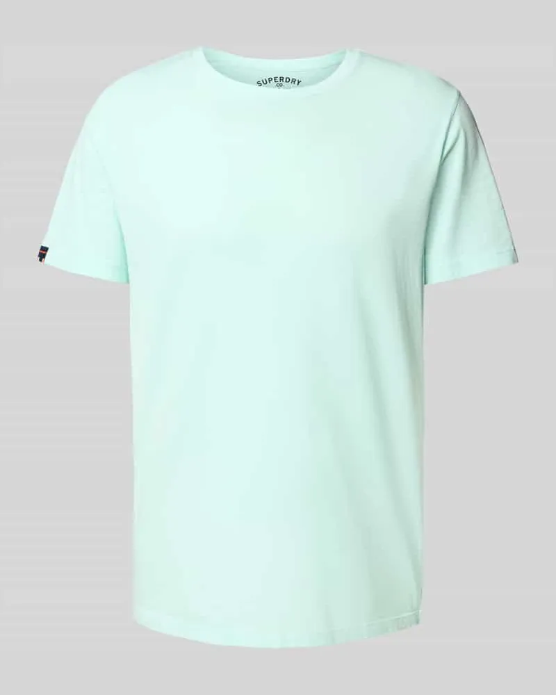 Superdry. T-Shirt mit Label-Detail Bleu