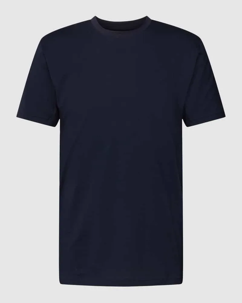 Mey Slim Fit T-Shirt mit Ziernähten - feuchtigkeitsregulierend Dunkelblau
