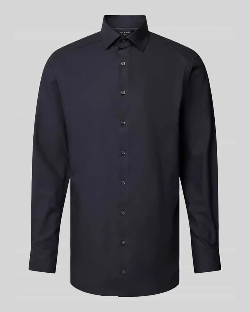 Olymp Modern Fit Businesshemd mit Kentkragen Black