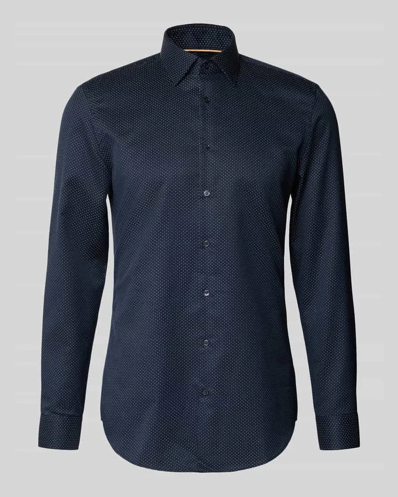 JAKE*S Super Slim Fit Businesshemd aus Two Ply mit Kentkragen 