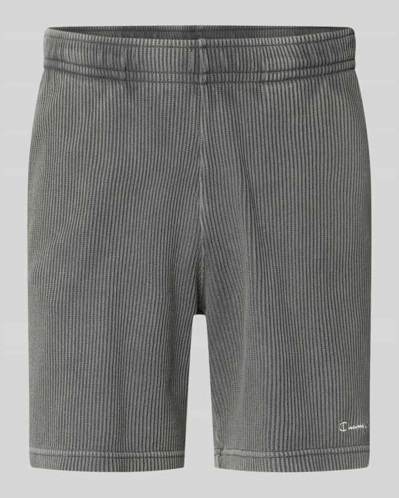 Champion Shorts mit Strukturmuster und elastischem Bund Anthrazit
