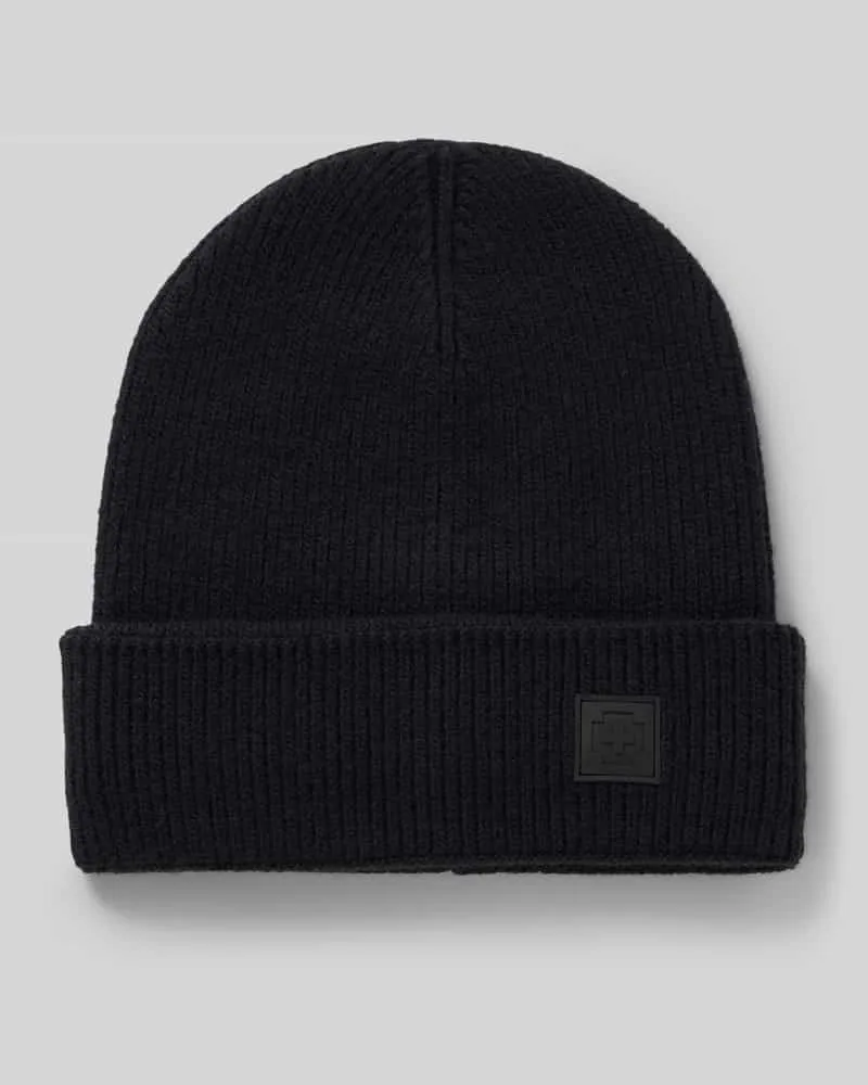 Strellson Mütze mit Label-Patch Modell 'Loras 