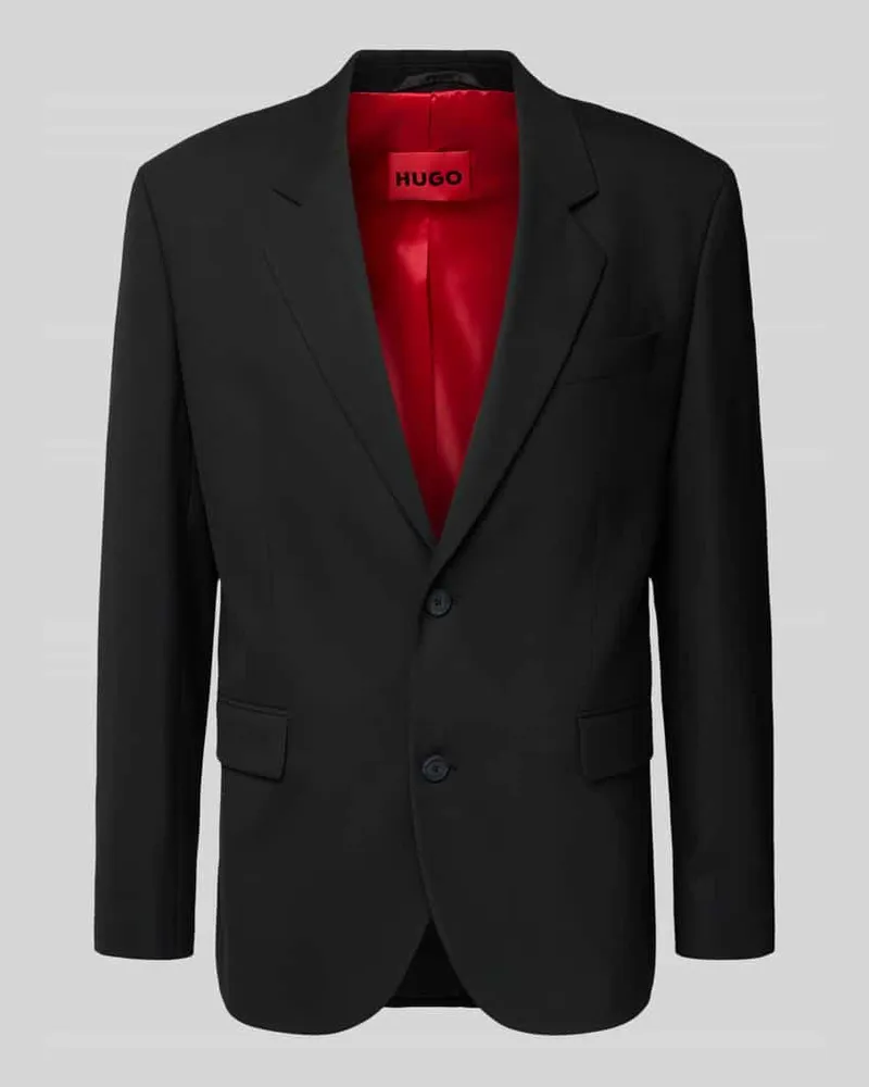 HUGO BOSS Regular Fit Sakko mit Viskose-Anteil Black