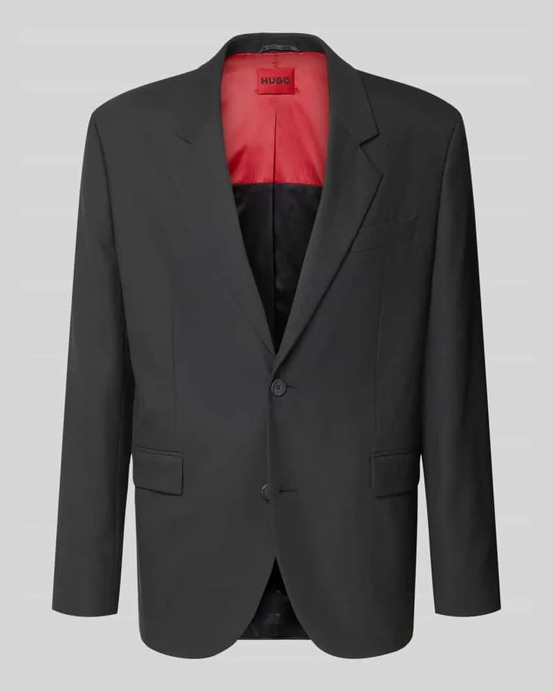 HUGO BOSS Regular Fit Sakko mit Viskose-Anteil Black
