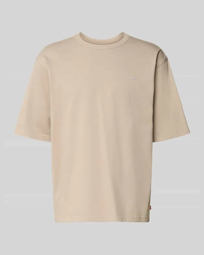 Levi's T-Shirt mit geripptem Rundhalsausschnitt Khaki