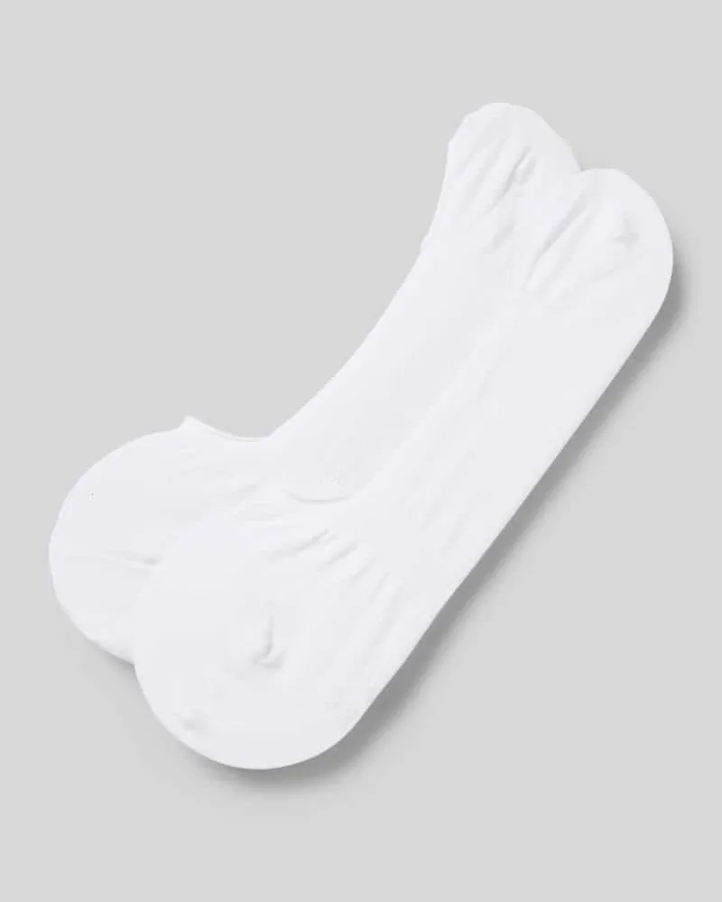 Falke Füßlinge mit Label-Detail Modell 'Step Medium Cut Weiss