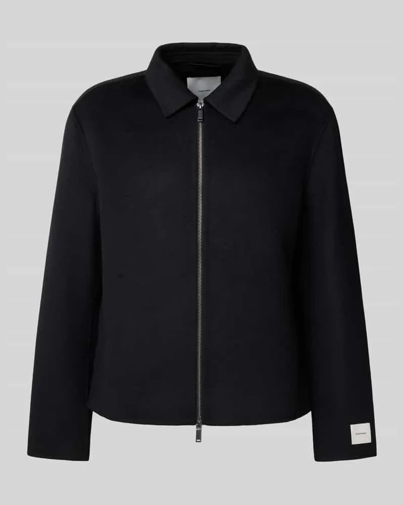Calvin Klein Regular Fit Jacke mit Umlegekragen Modell 'Wool 