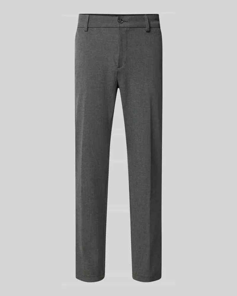HUGO BOSS Regular Fit Schmale Hose mit Viskose-Anteil Modell 'GABARDINE Black