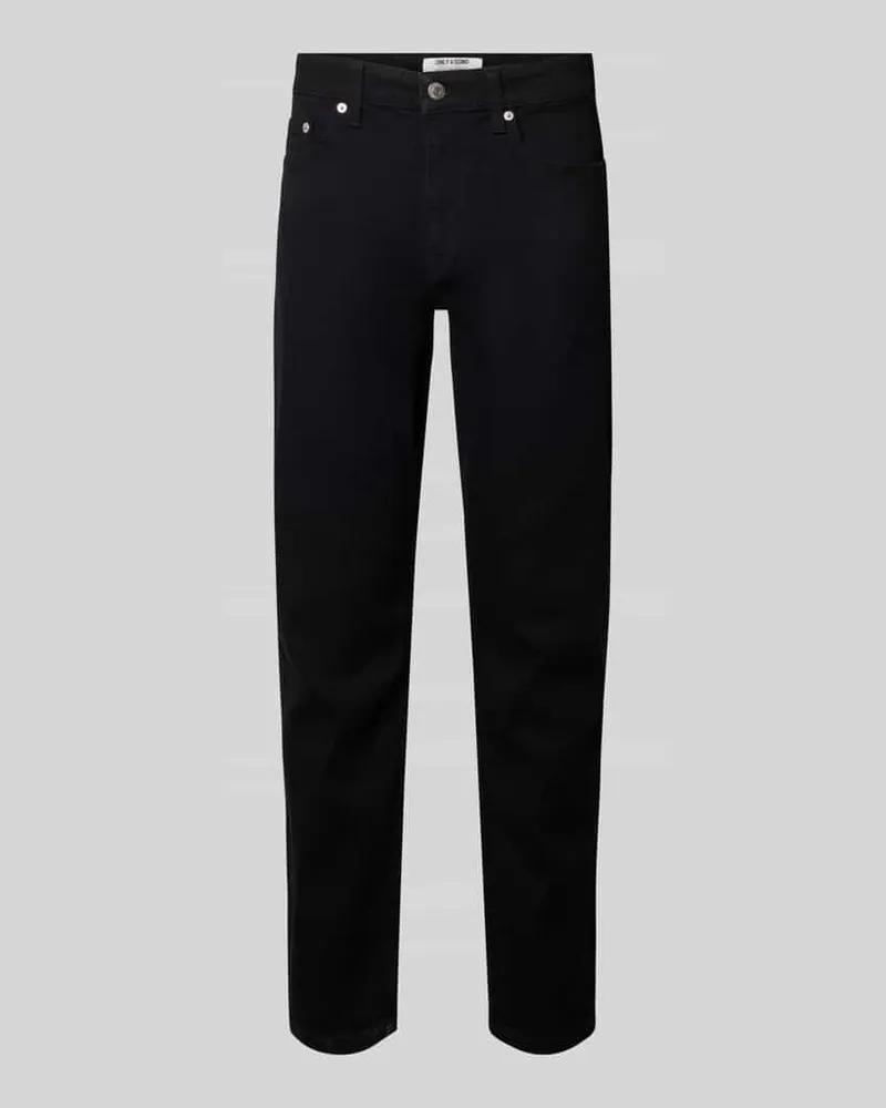 Only & Sons Regular Fit Jeans aus Baumwoll-Mix Modell 'WEFT Black