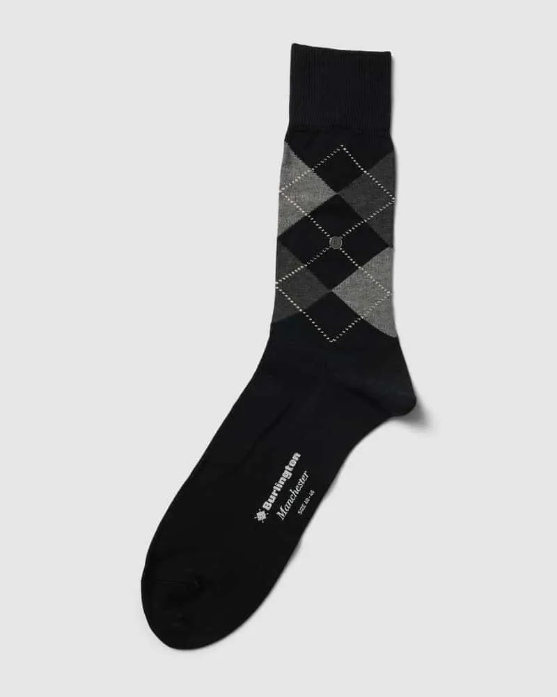 Burlington Socken mit Karomuster Modell 'MANCHESTER 