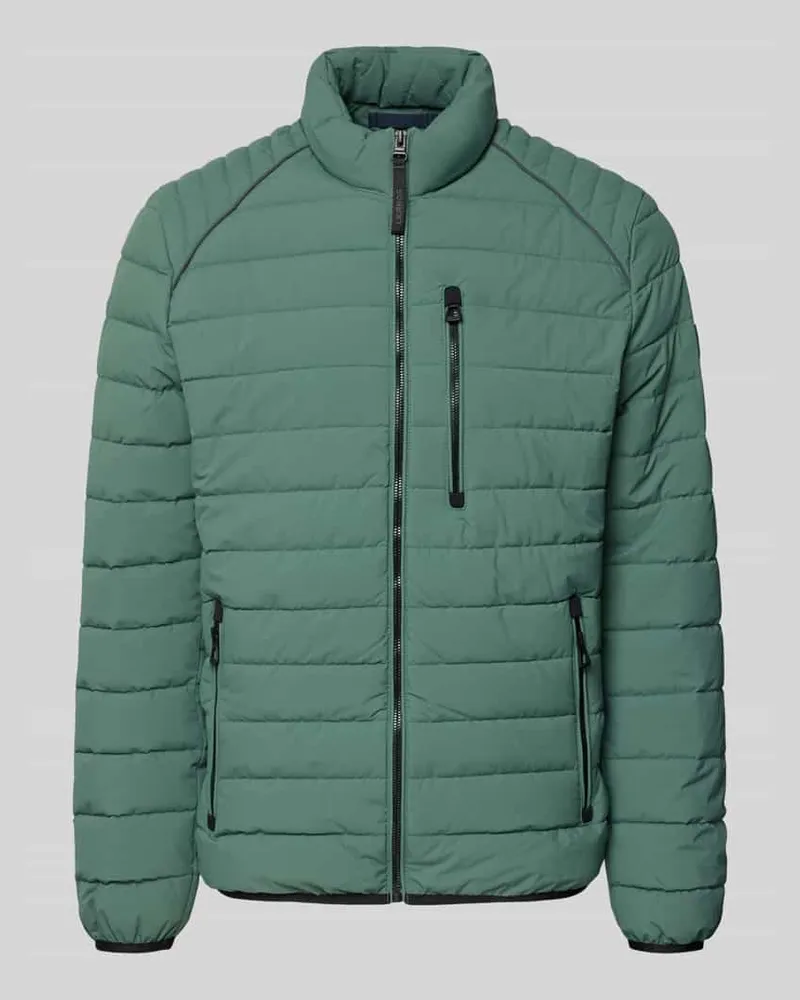 Lerros Steppjacke mit Stehkragen und Reißverschlusstaschen Lind