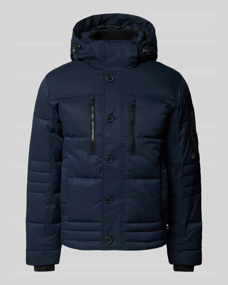 Tom Tailor Regular Fit Steppjacke mit Reißverschlusstaschen Dunkelblau