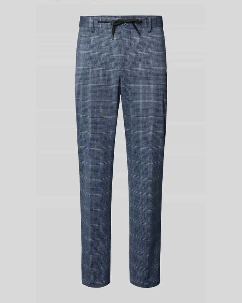 S.Oliver Slim Fit Anzughose mit Gürtelschlaufen Dunkelblau