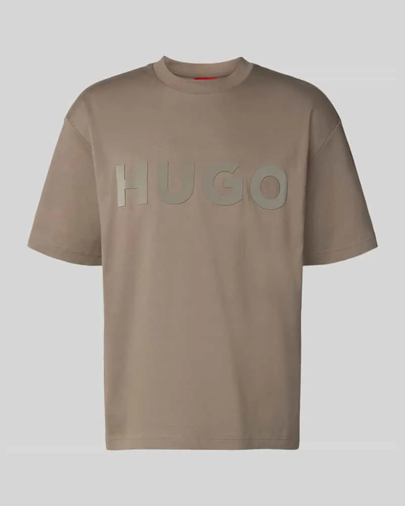 HUGO BOSS Relaxed Fit T-Shirt aus reiner Baumwolle Modell 'DINKEE Mittelbraun