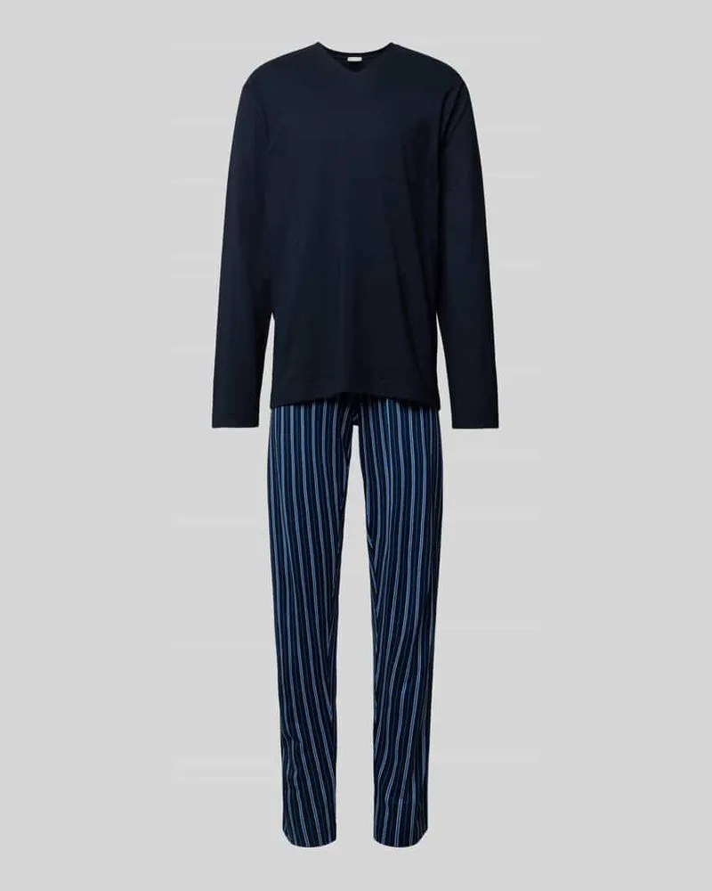 Mey Pyjama mit V-Ausschnitt Modell 'Straight 