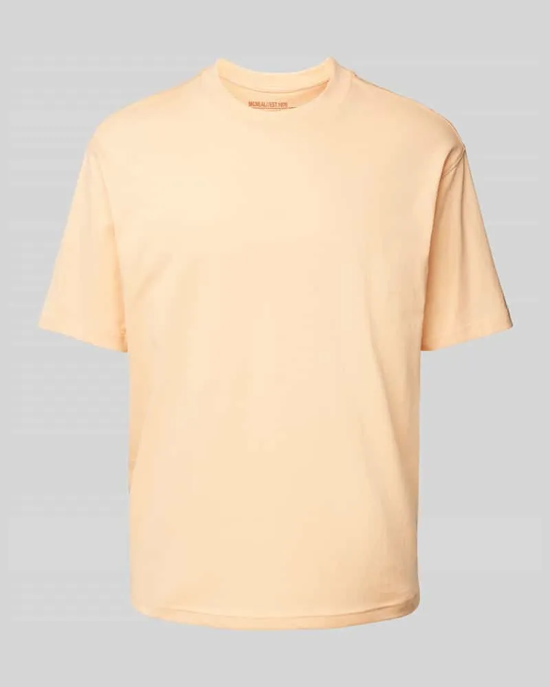 McNeal T-Shirt mit geripptem Rundhalsausschnitt Apricot