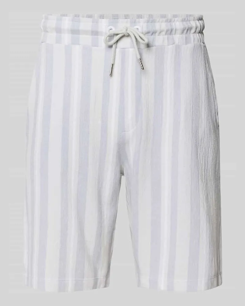 Lindbergh Relaxed Fit Shorts mit Strukturmuster Modell 'terry Hellgrau