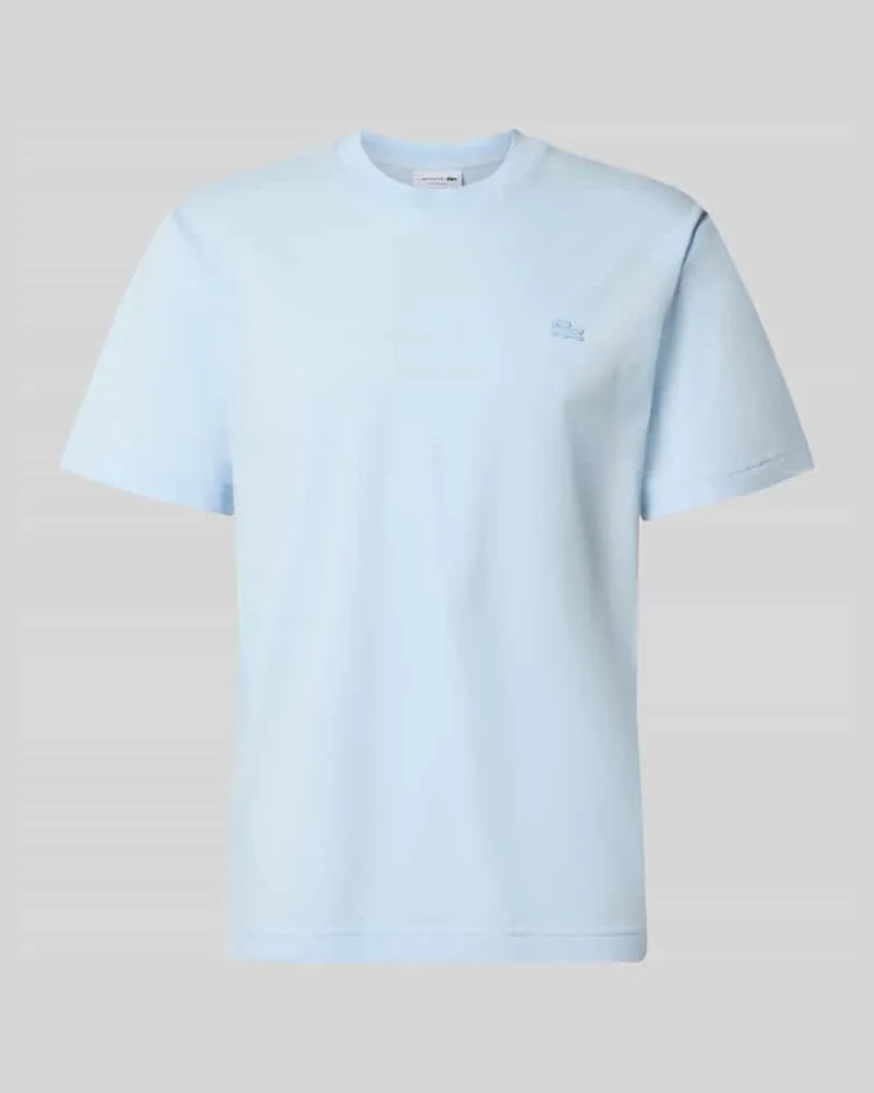 Lacoste Regular Fit T-Shirt aus reiner Baumwolle Hellblau