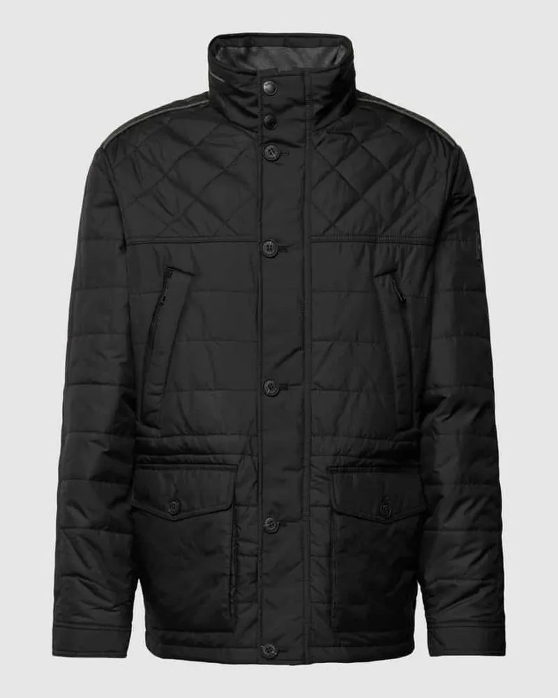 Bugatti Steppjacke mit Stehkragen Black