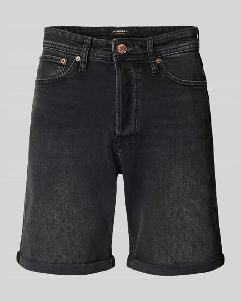 Jack & Jones Regular Fit Jeansshorts im 5-Pocket-Design Modell 'RICK 