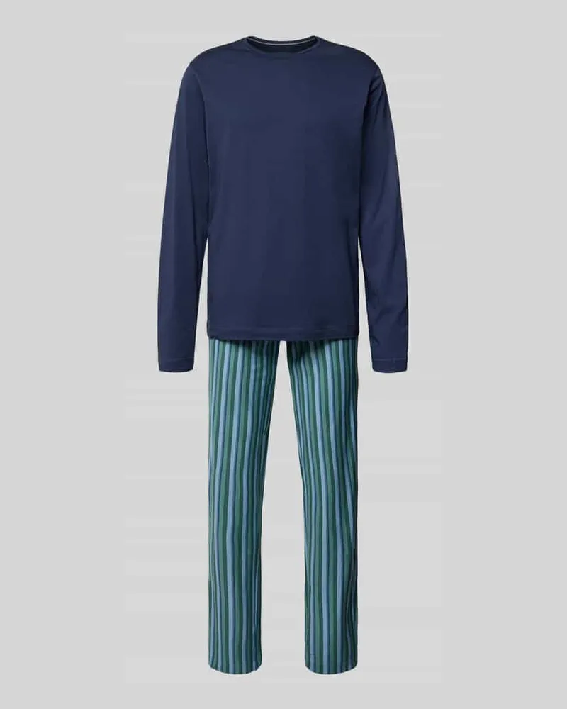 Jockey Pyjama mit Rundhalsausschnitt Bleu