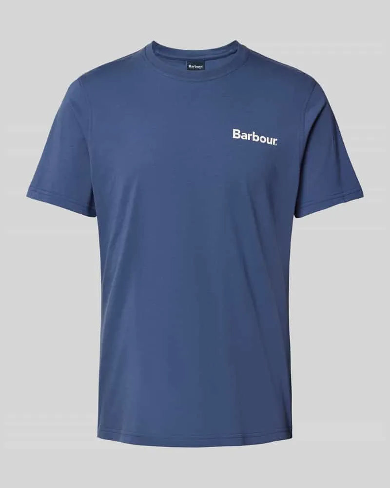 Barbour T-Shirt mit Label-Print Marine