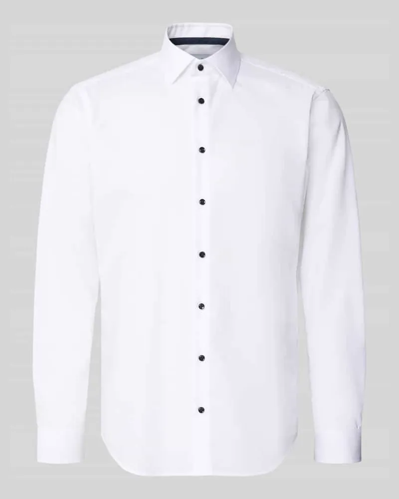 Christian Berg Regular Fit Business-Hemd mit Kentkragen Weiss