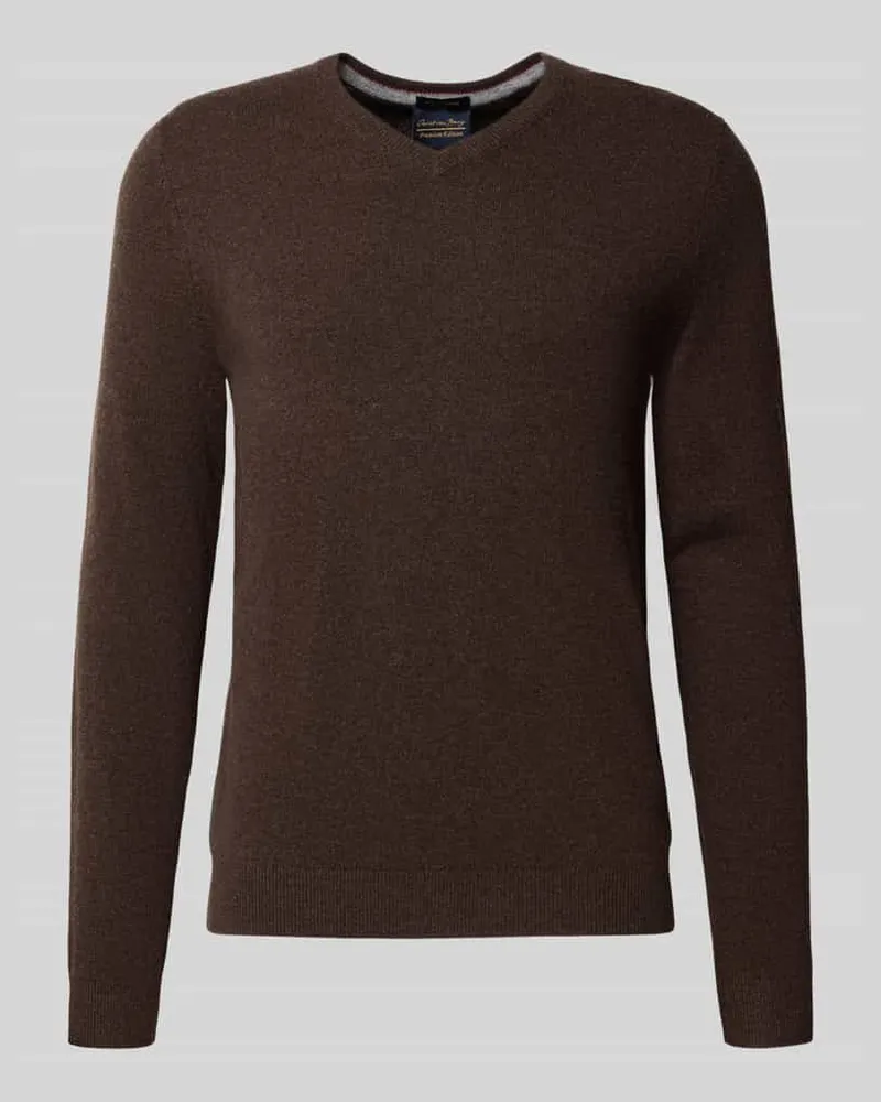 Christian Berg Kaschmirpullover mit V-Ausschnitt 