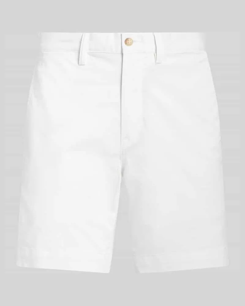 Ralph Lauren Regular Fit Bermuda aus reiner Baumwolle Weiss