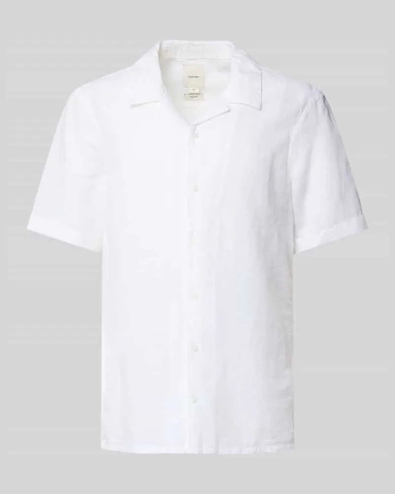 Calvin Klein Regular Fit Freizeithemd aus Leinen-Baumwoll-Mix 